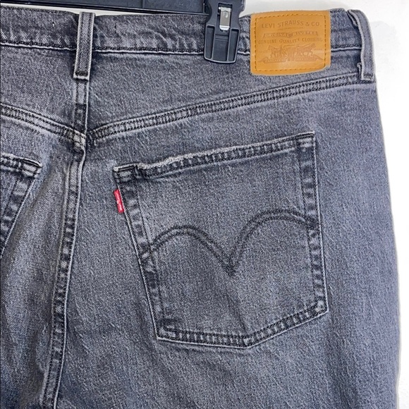 Levi's Ribcage Straight Ankle Jeans Charcoal Size 16W - Picture 9 of 16